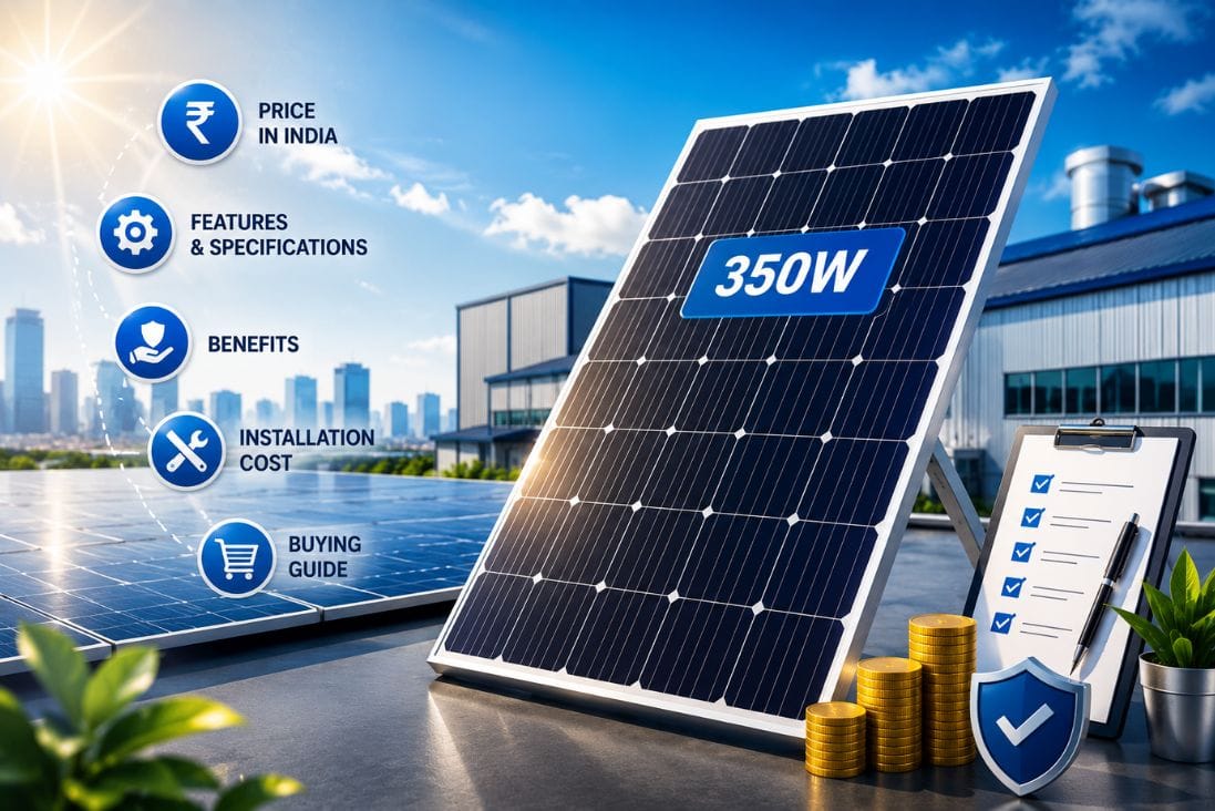 350 Watt Solar Panel Price in India: Complete Buying Guide, Features, Benefits & Installation Cost